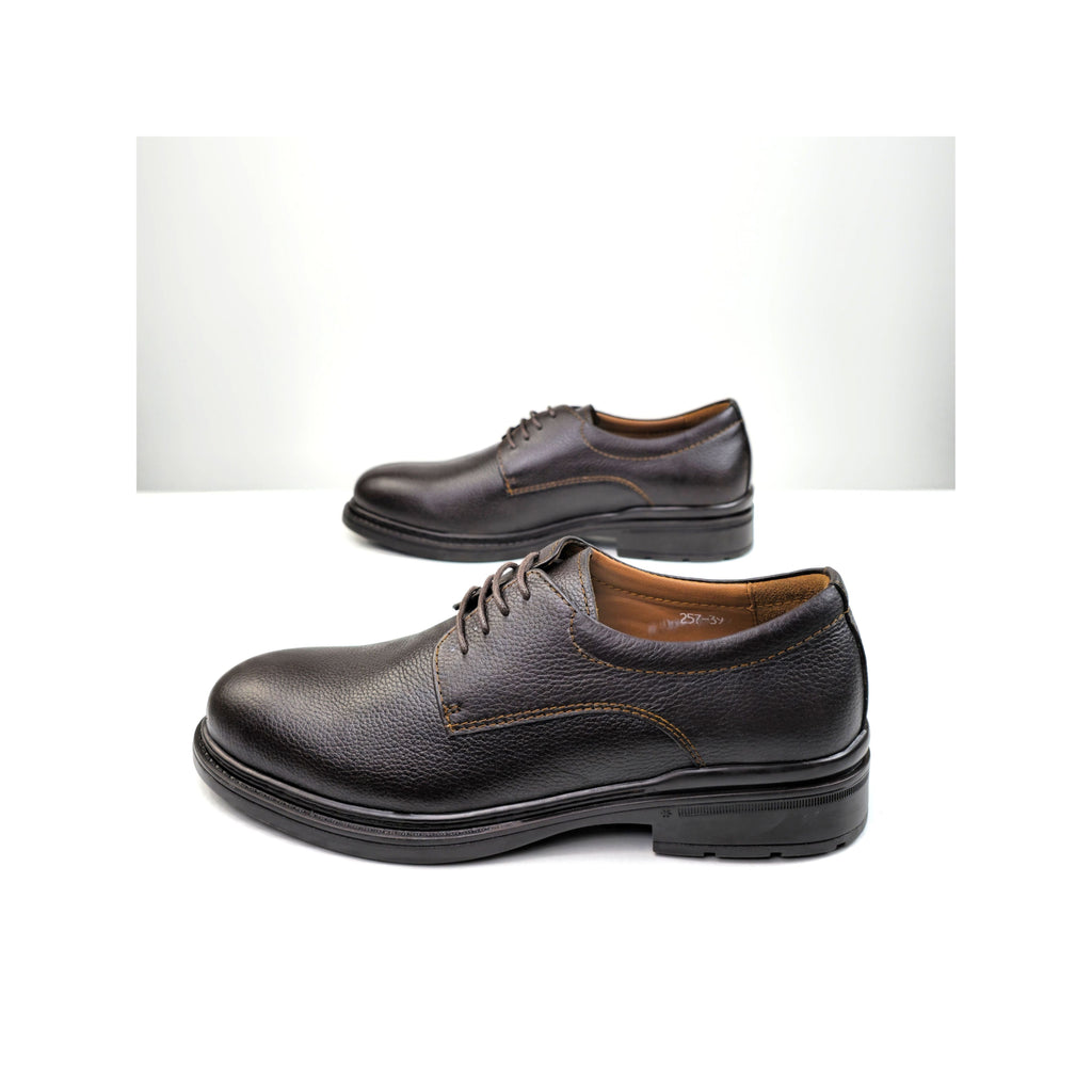 0557 chaussure Richelieu homme en cuir marron