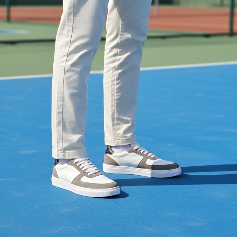 0161 Chaussure Sneaker Homme en cuir  blanc