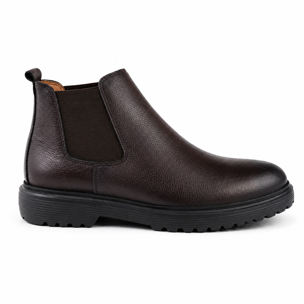 Bottine Chelsea Homme en Cuir Marron