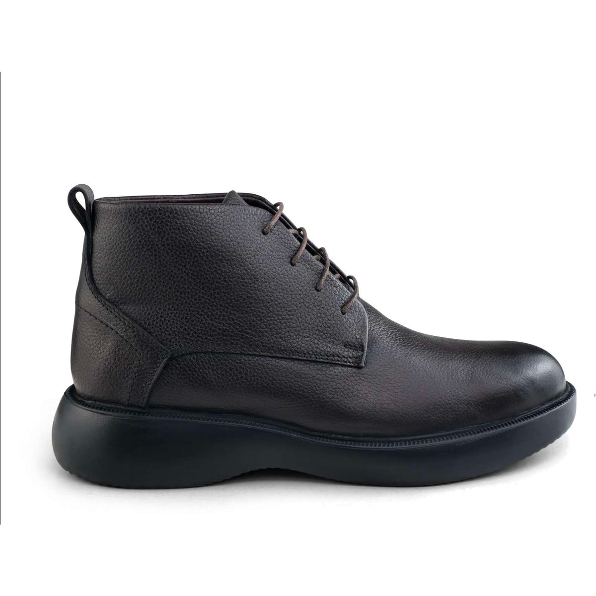Bottine Homme en Cuir Noir et Marron JK