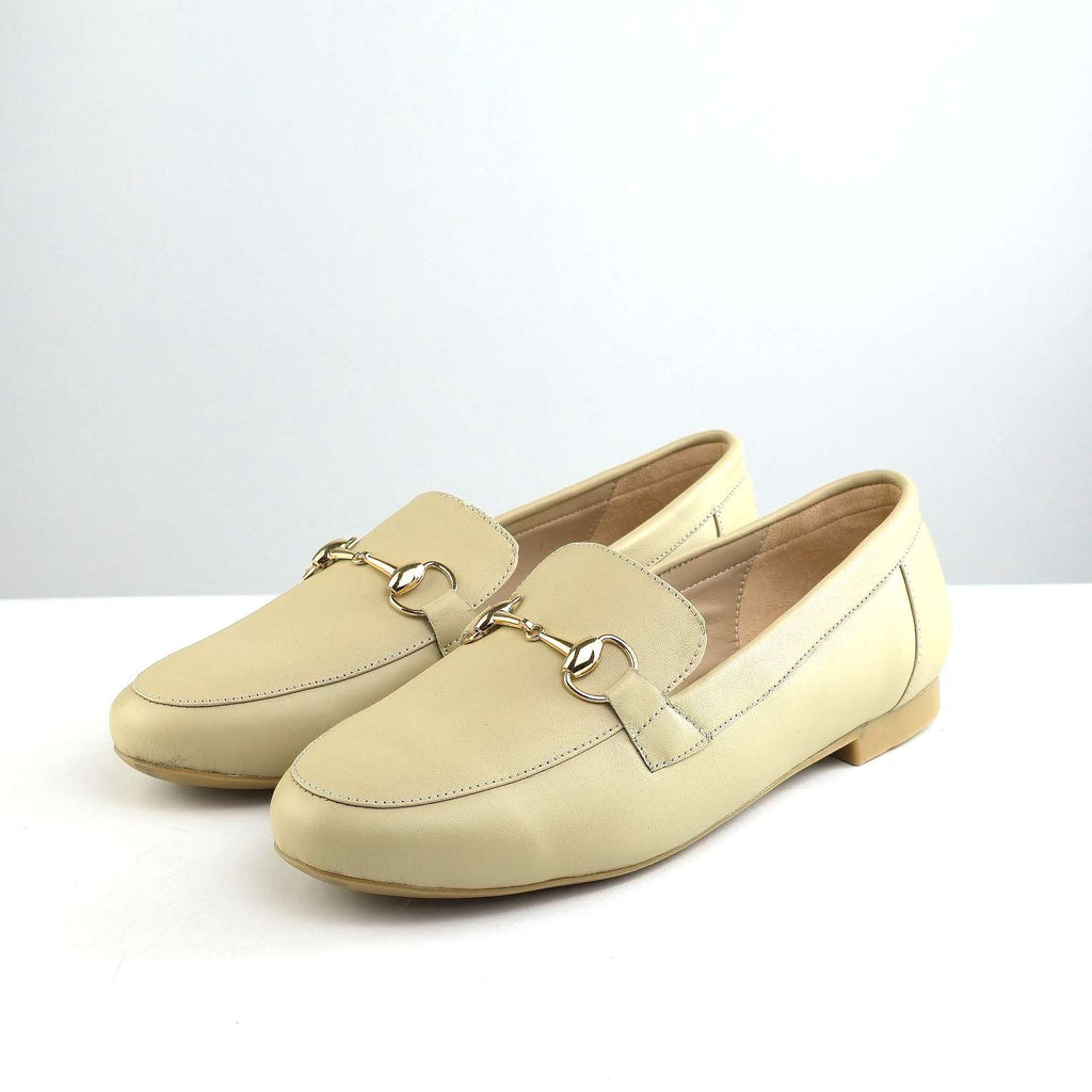 Chaussure Femme en Cuir BeigeFG