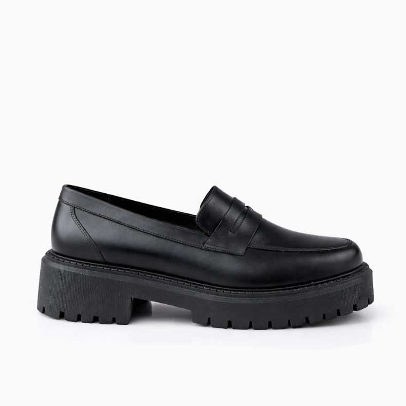 Chaussure Femme en Cuir Noir FR