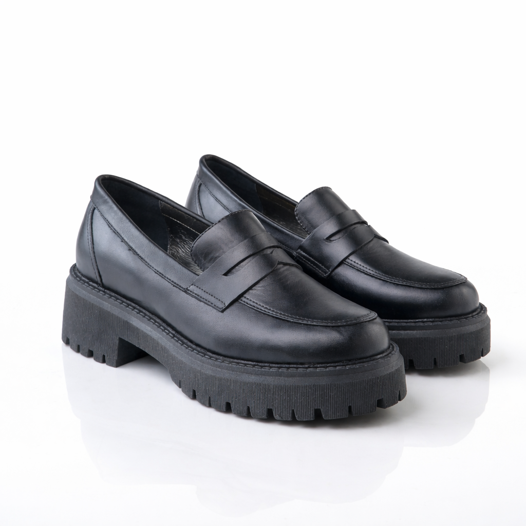 Chaussure Femme en Cuir Noir GY