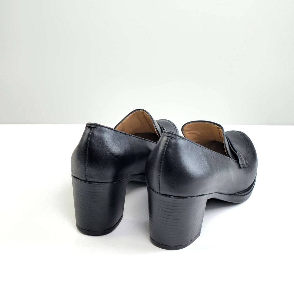 0238 chaussure Femme en cuir noir/marron