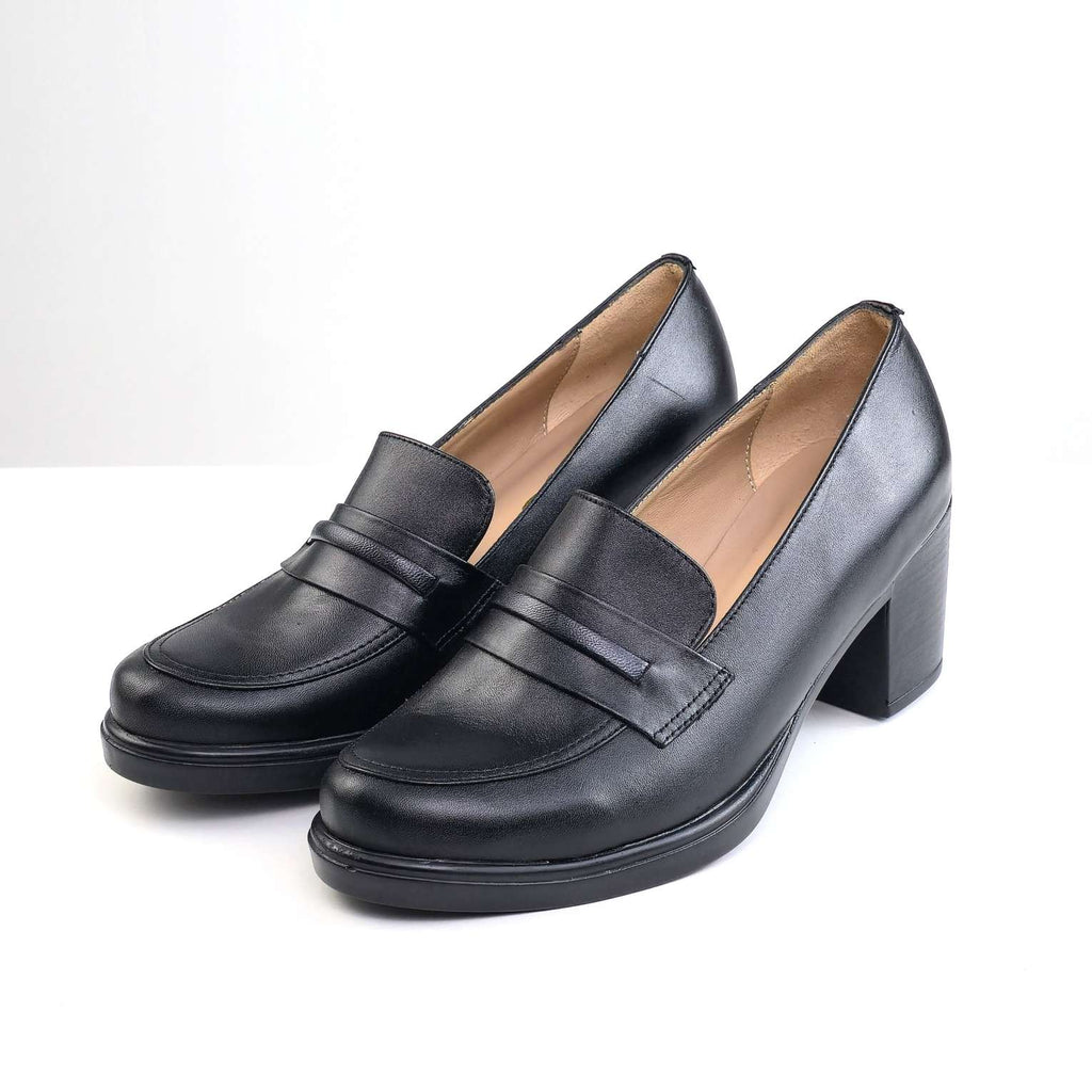 0238 chaussure Femme en cuir noir/marron