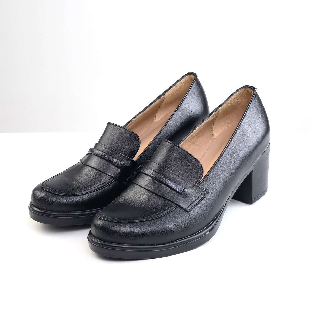 0238 chaussure Femme en cuir noir/marron