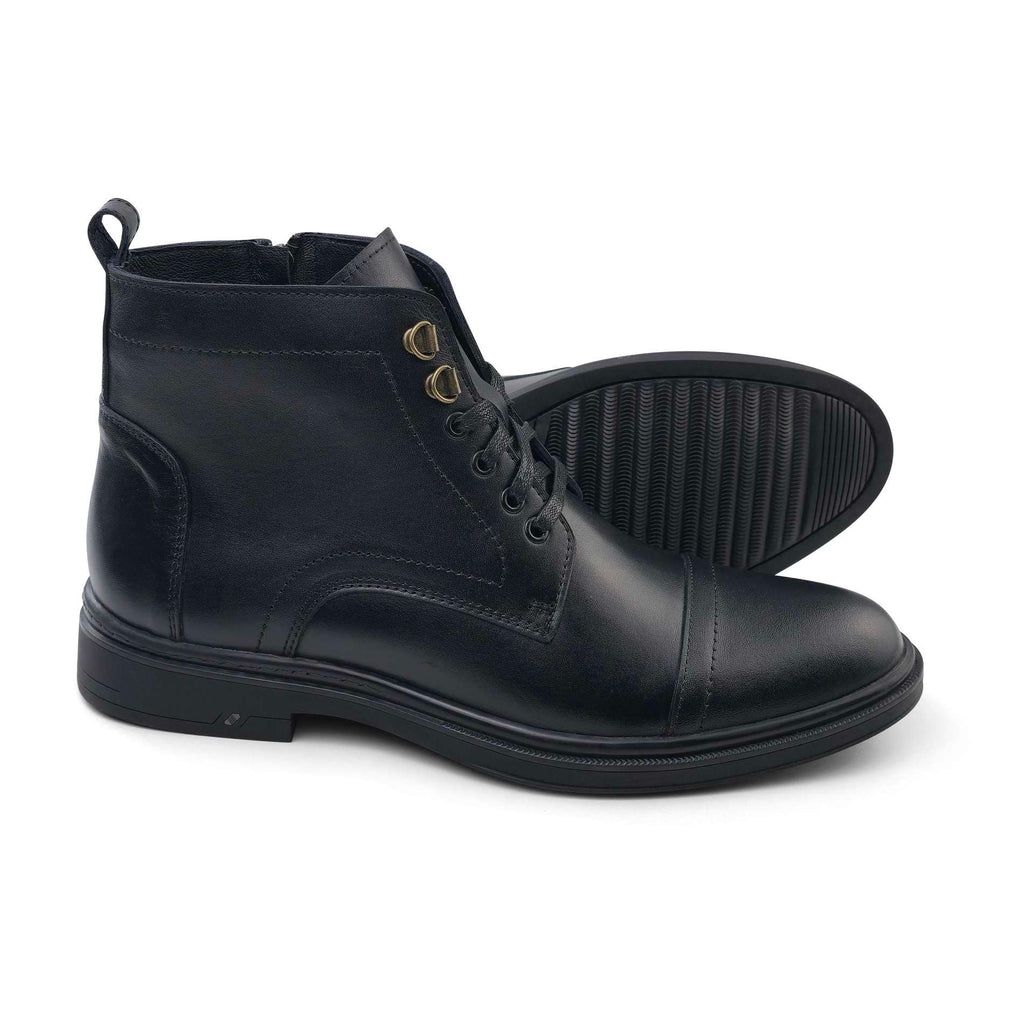 Bottine Homme en Cuir Noir 0100 | Lemusc.ma