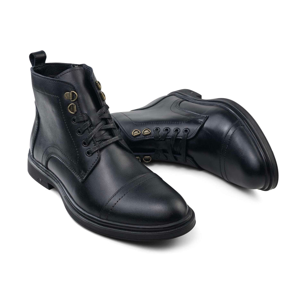 Bottine Homme en Cuir Noir 0100 | Lemusc.ma