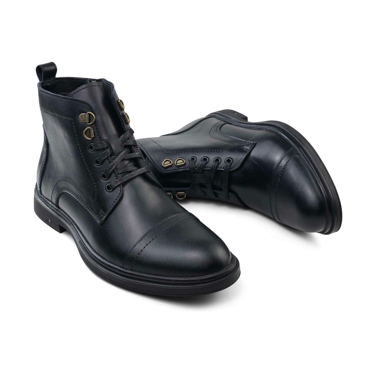 Bottine Homme en Cuir Noir 0100 | Lemusc.ma