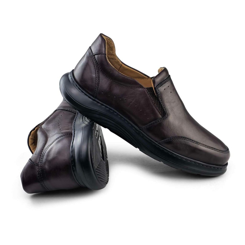 Chaussure Confort Homme en Cuir Noir et Marron 014 | Lemusc.ma