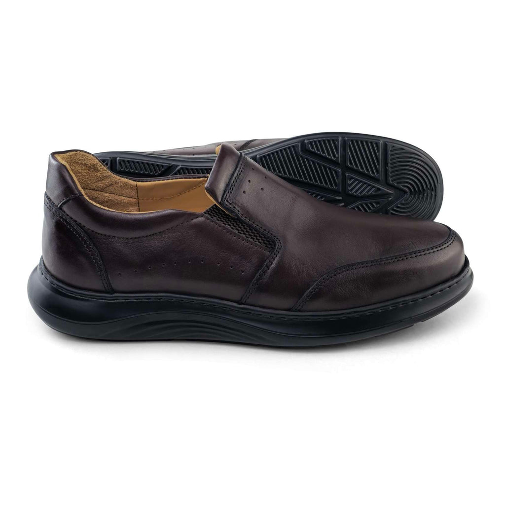 Chaussure Confort Homme en Cuir Noir et Marron 014 | Lemusc.ma