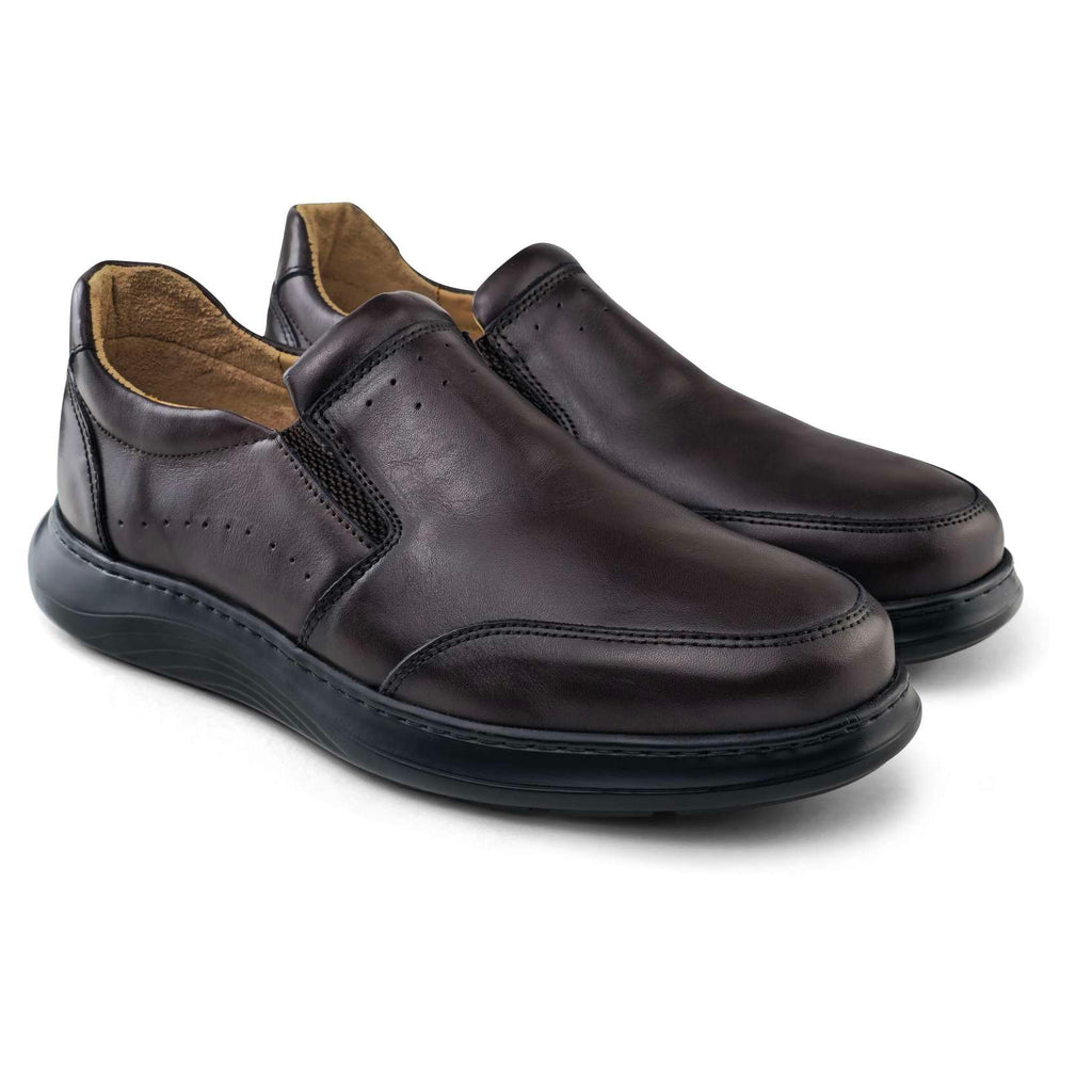 Chaussure Confort Homme en Cuir Noir et Marron 014 | Lemusc.ma