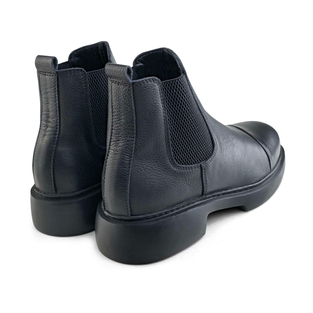 033 BOTTINE EN CUIR NOIR