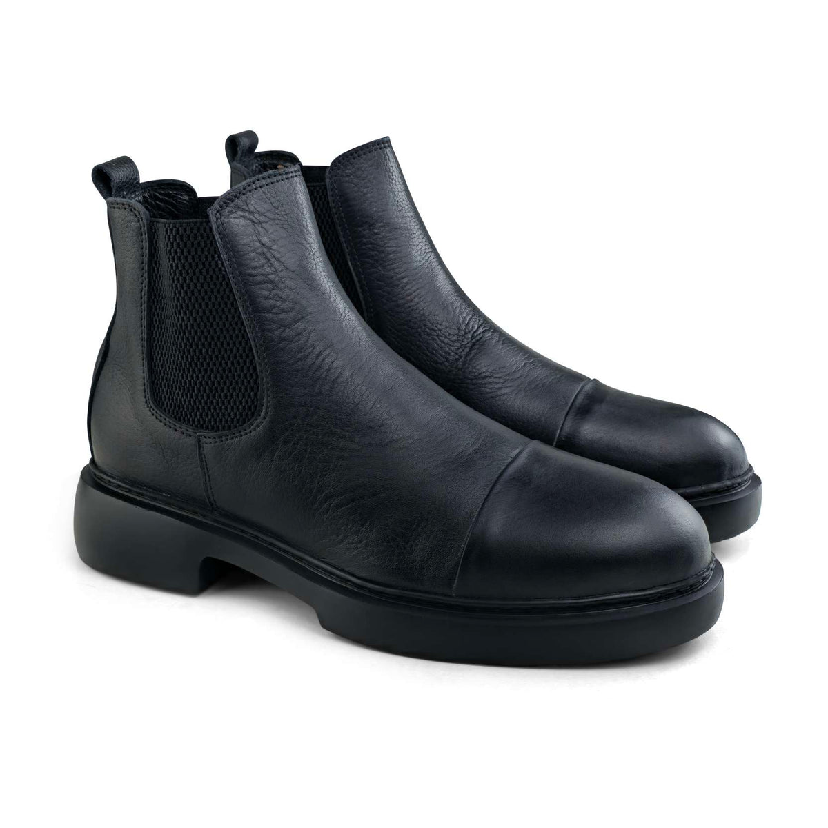 033 BOTTINE EN CUIR NOIR