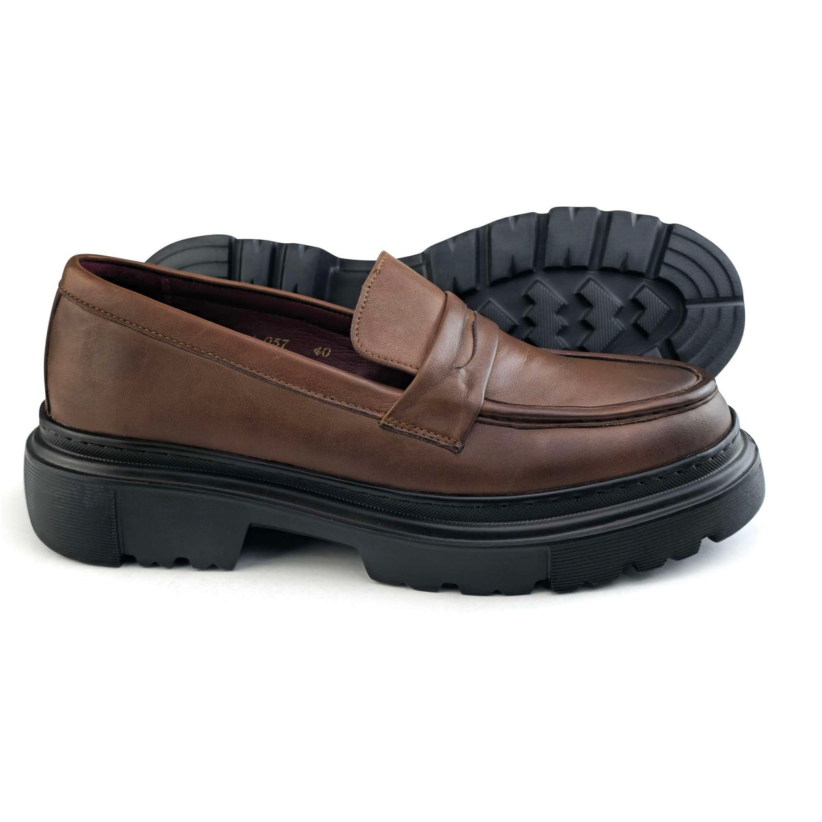 Mocassin Sport Homme en Cuir Marron 049 | Lemusc.ma