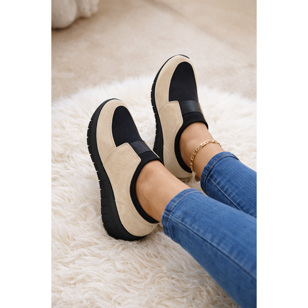 Sneaker Femme en Cuir GrisHJK