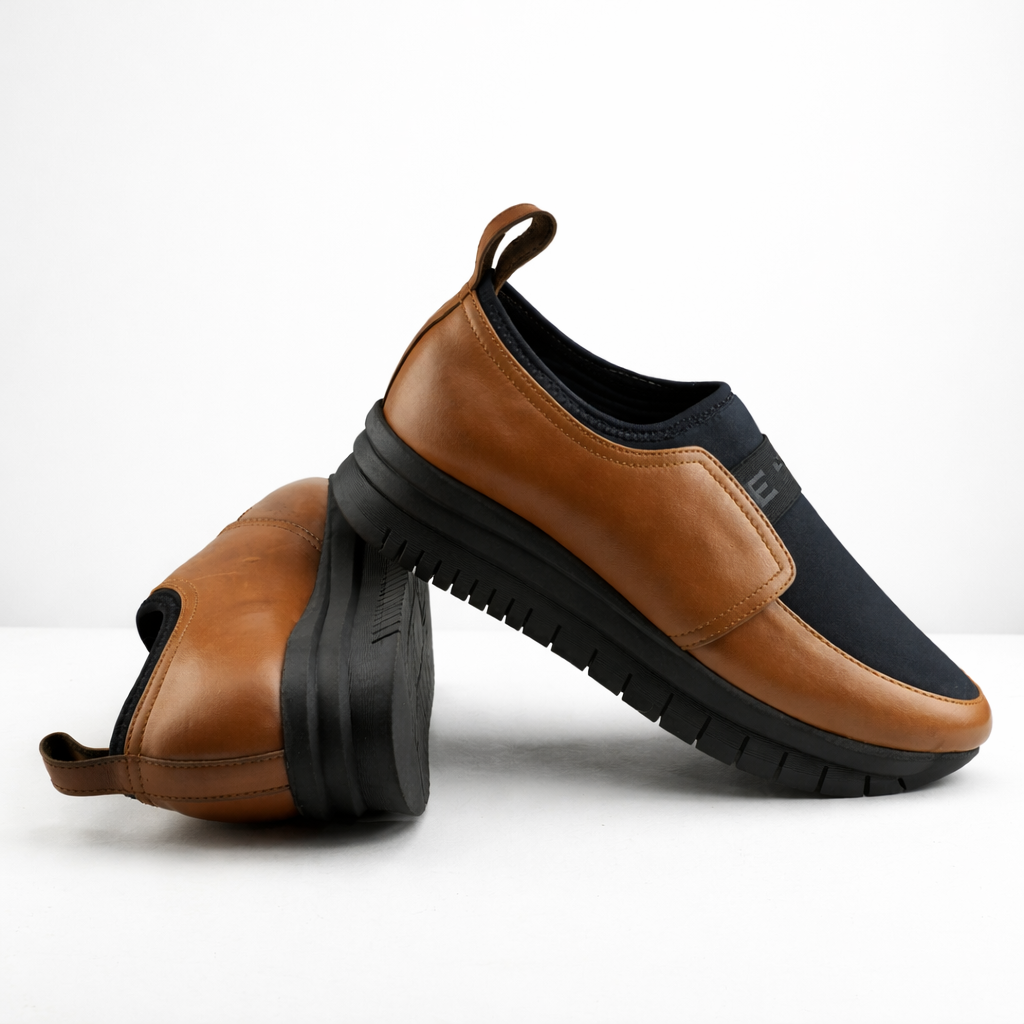 Sneaker Femme en Cuir TabacBVX