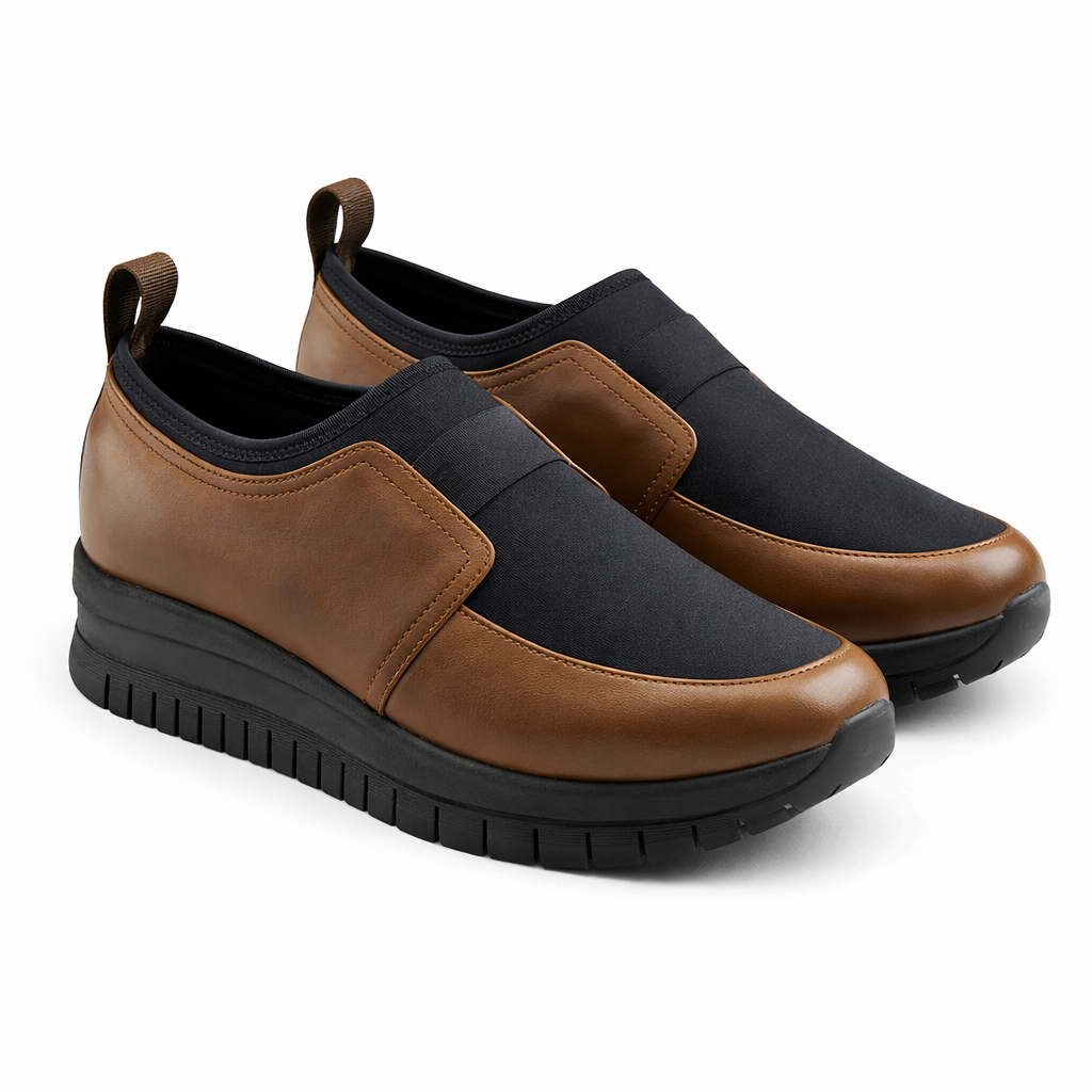 Sneaker Femme en Cuir TabacBV
