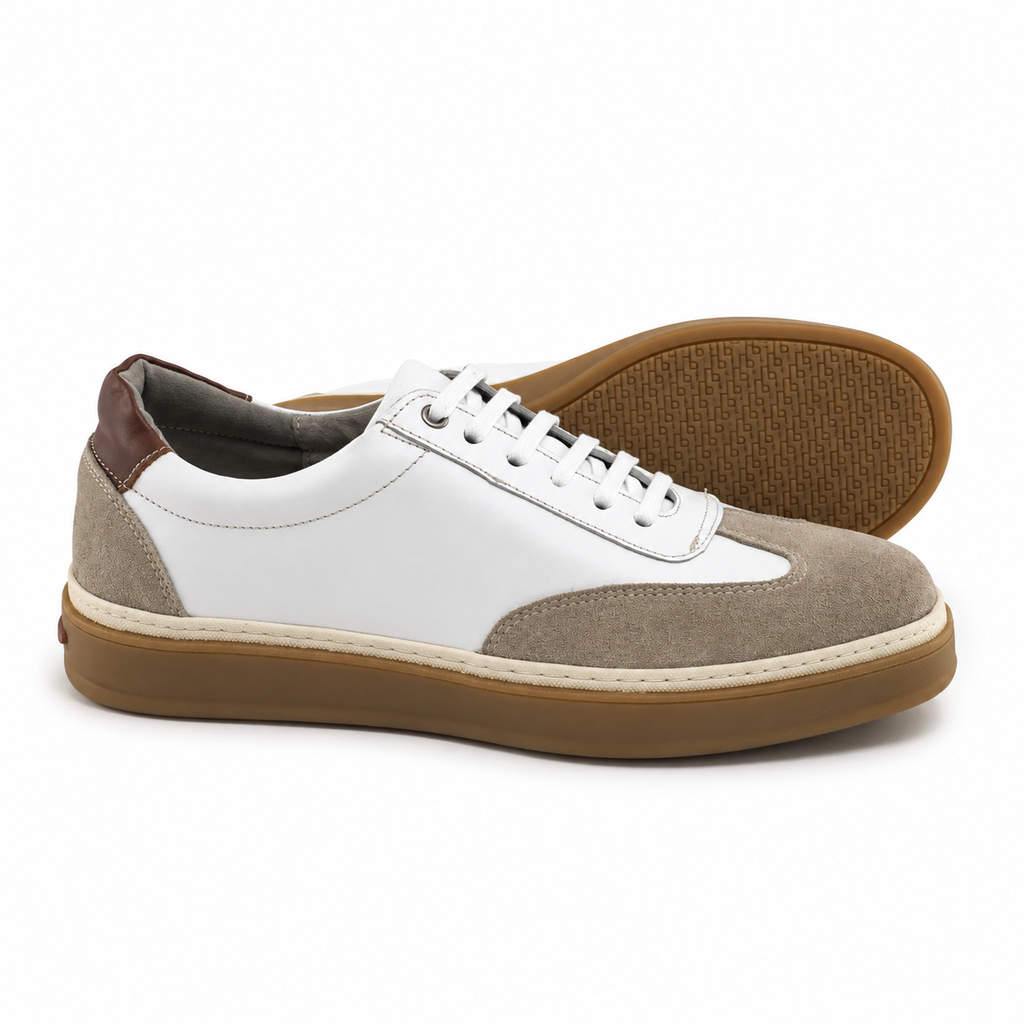 Sneaker Homme en Cuir BlancIO