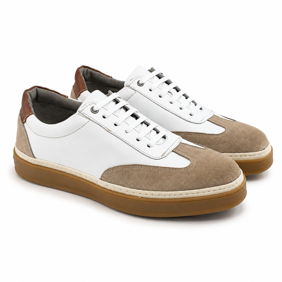 Sneaker Homme en Cuir BlancYR