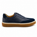 Sneaker Homme en Cuir Bleu Marine