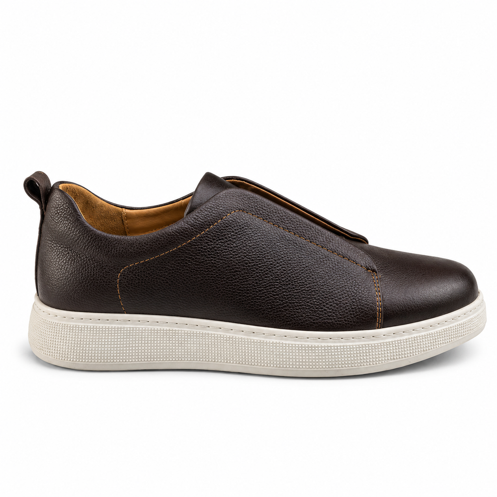 Sneaker Homme en Cuir Marron21