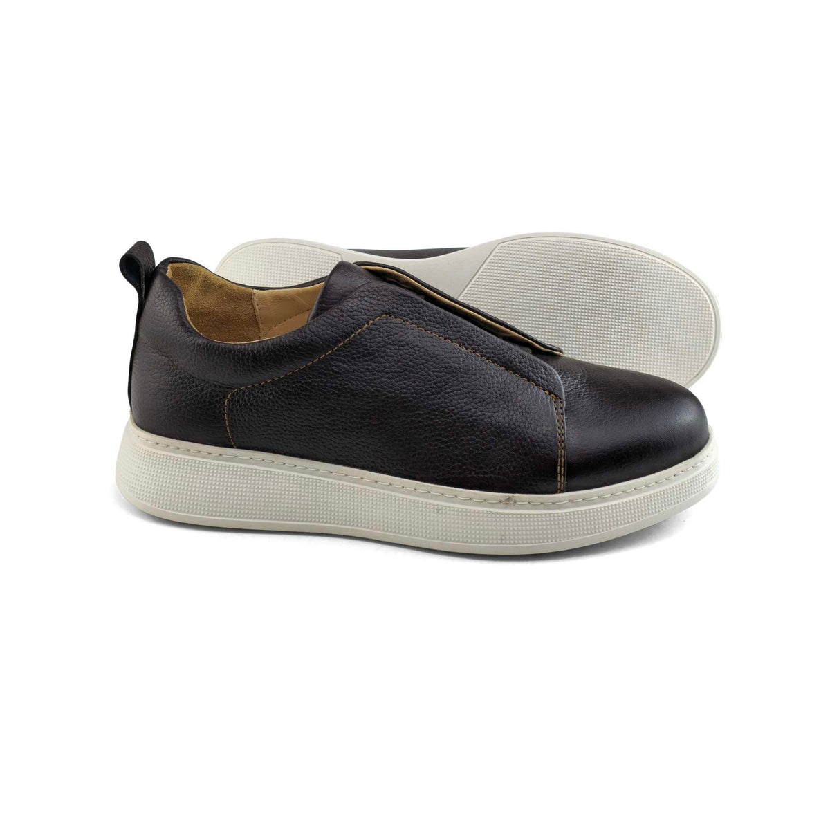 Sneaker Homme en Cuir Marron54