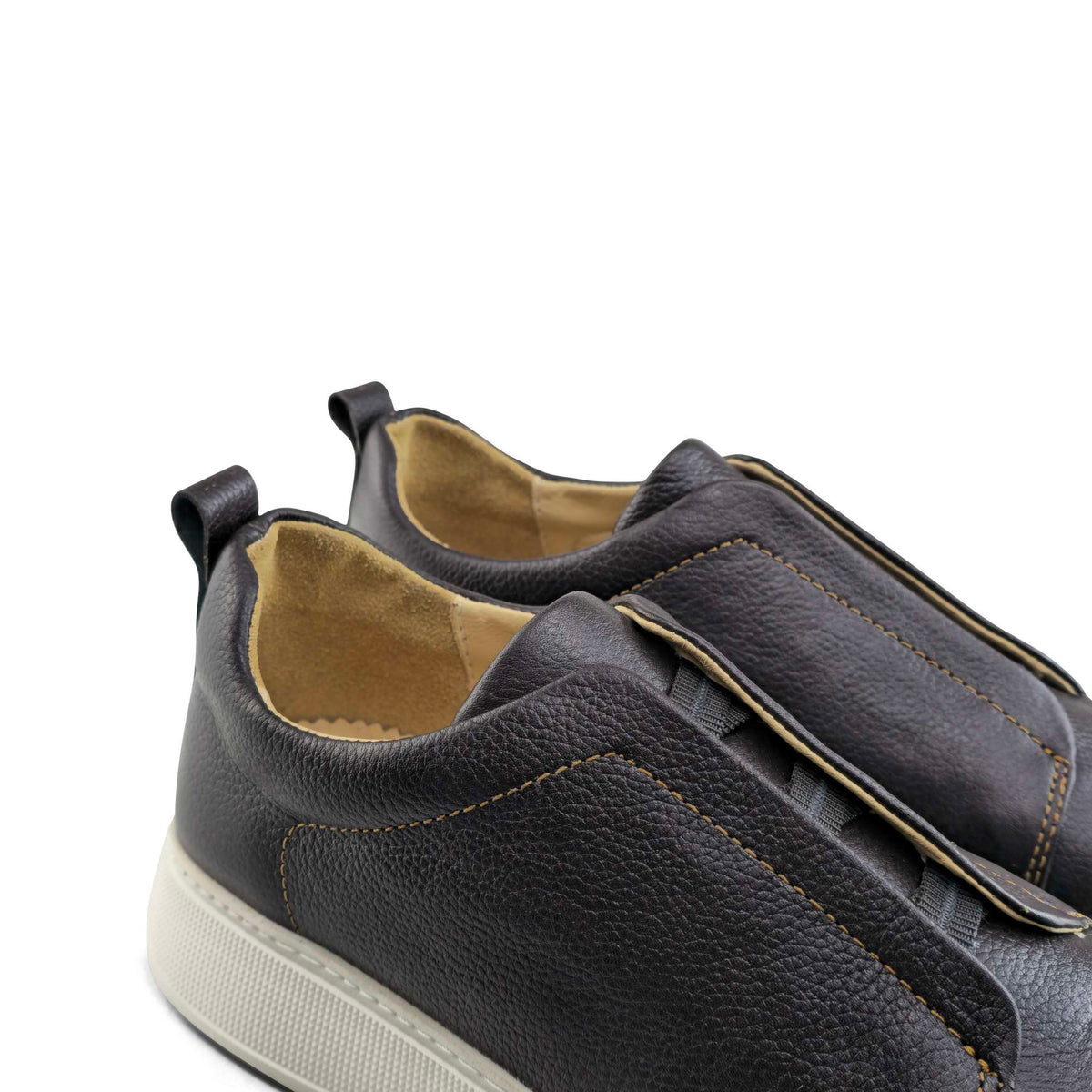 Sneaker Homme en Cuir Marron653