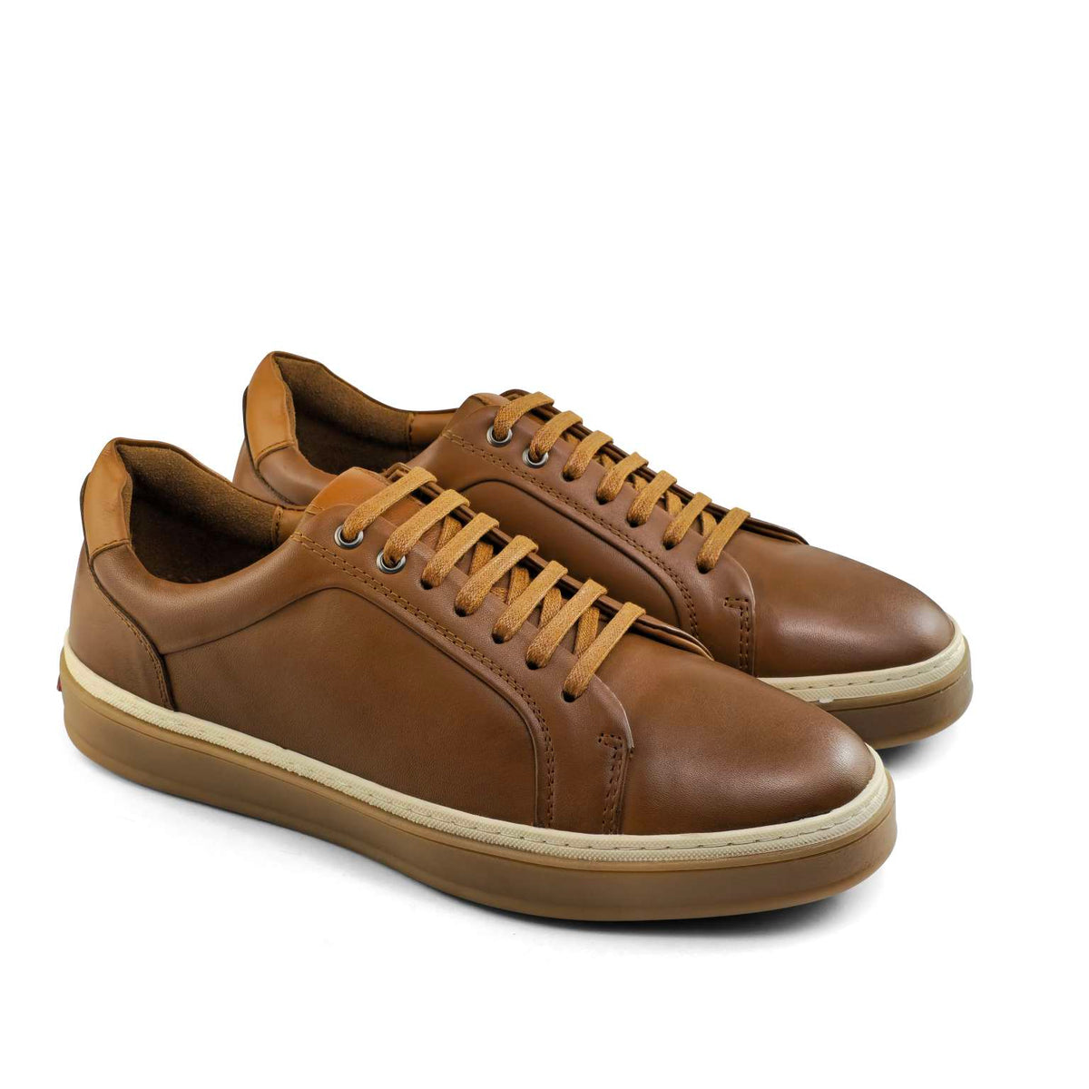 Sneaker Homme en Cuir Marron