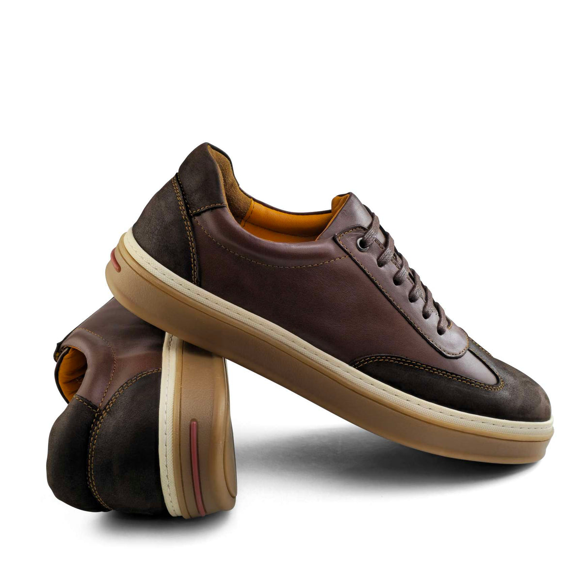 Sneaker Homme en Cuir Marron CV