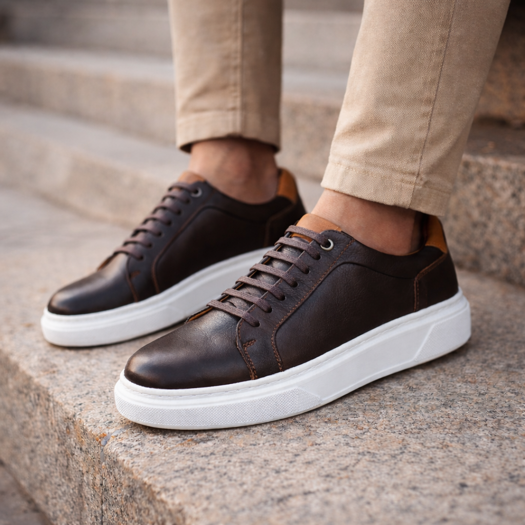 Sneaker Homme en Cuir Noir54