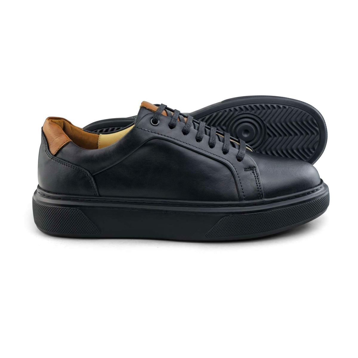 Sneaker Homme en Cuir Noir42