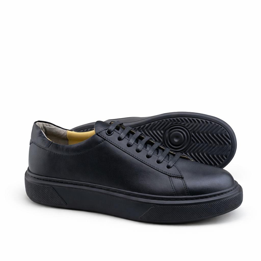 Sneaker Homme en Cuir Noir 789