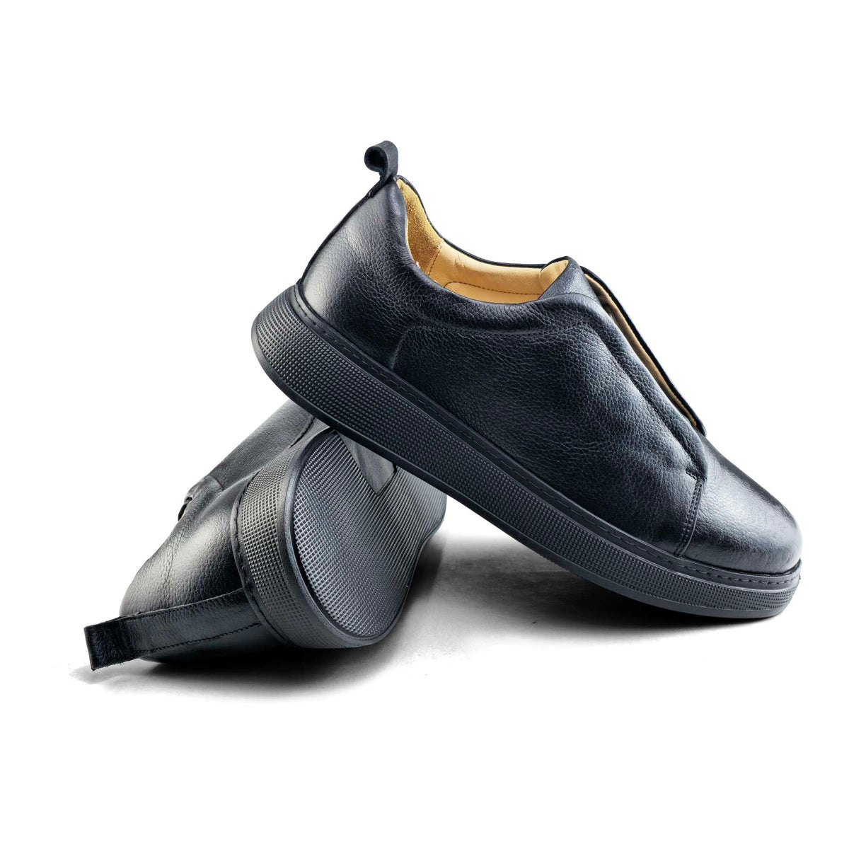 Sneaker Homme en Cuir TabacYU