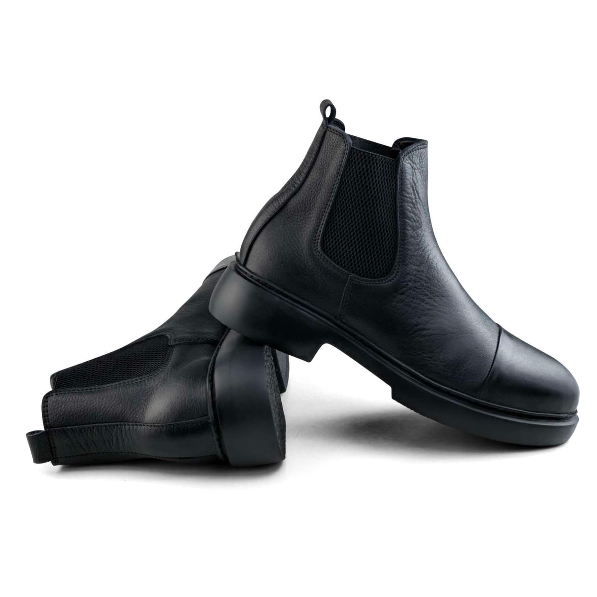 033 BOTTINE EN CUIR NOIR