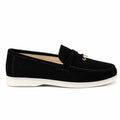 0116 chaussure Femme en cuir daim noir