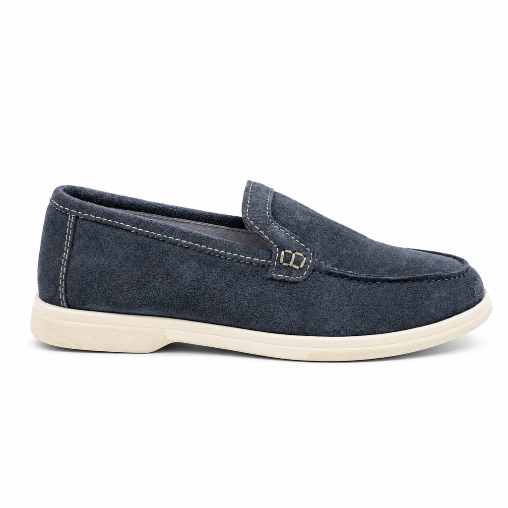 0115 chaussure Femme en cuir daim bleuciel
