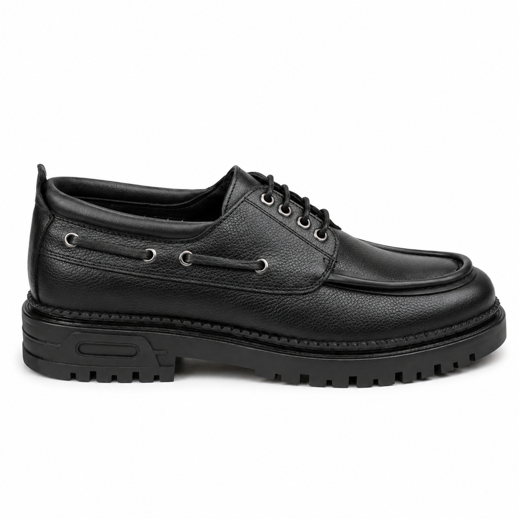 0556 chaussure Richelieu homme en cuir noir