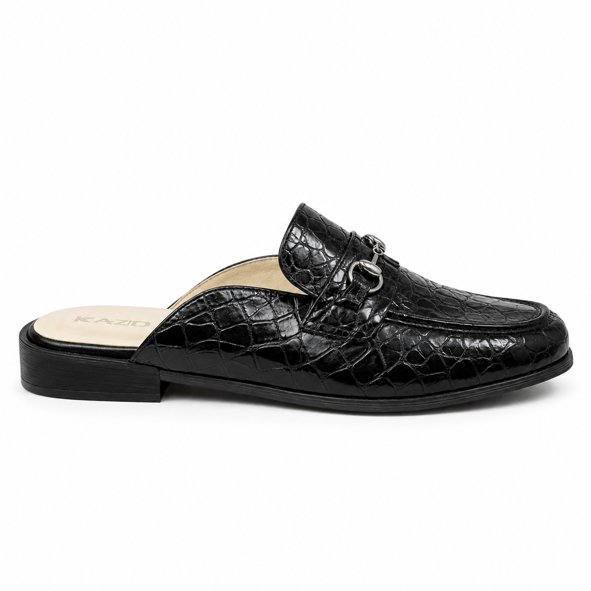 Mule Femme en Cuir Daim Gris 0119 | Lemusc.ma
