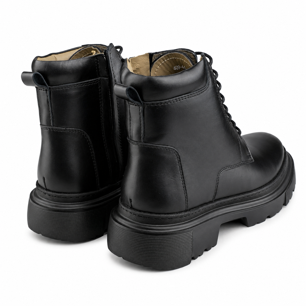 051  BOTTINE EN CUIR homme noir