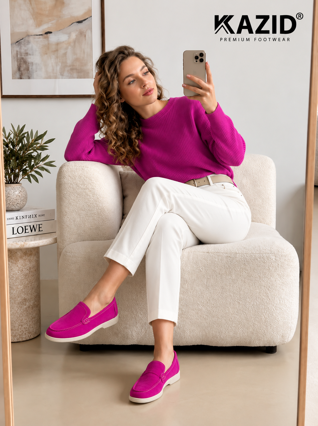 0115 chaussure Femme en cuir daim rose