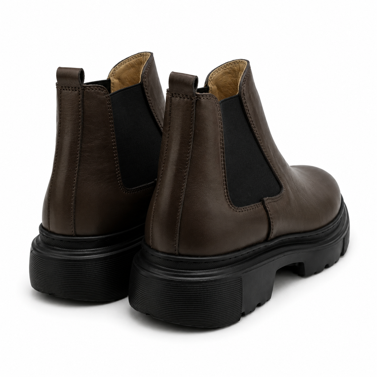 0310 bouttine Chelsea en cuir homme marron