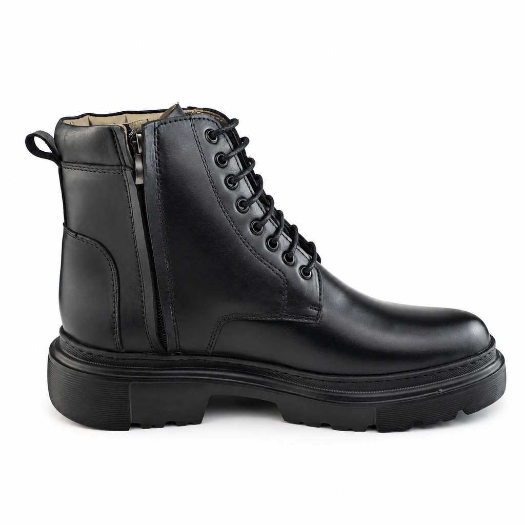 051  BOTTINE EN CUIR homme noir