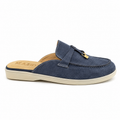 Mule Femme en Cuir Daim Gris 0119 | Lemusc.ma