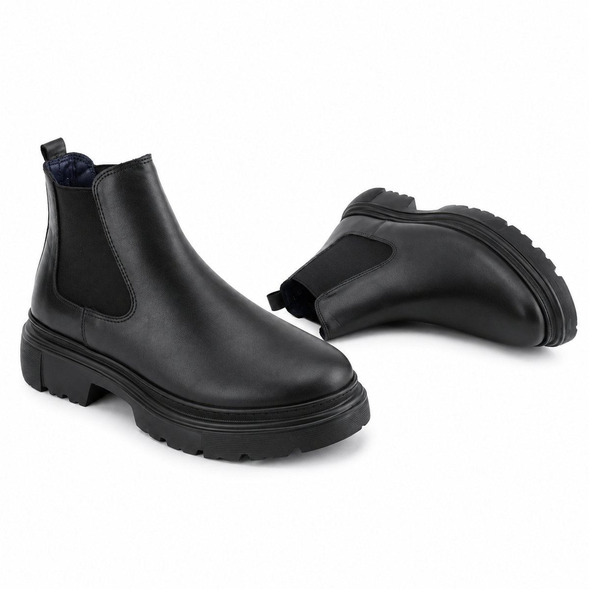 Bottines Homme en Cuir Noir 0310 | Lemusc.ma