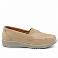 0148 chauusre en cuir biege femme