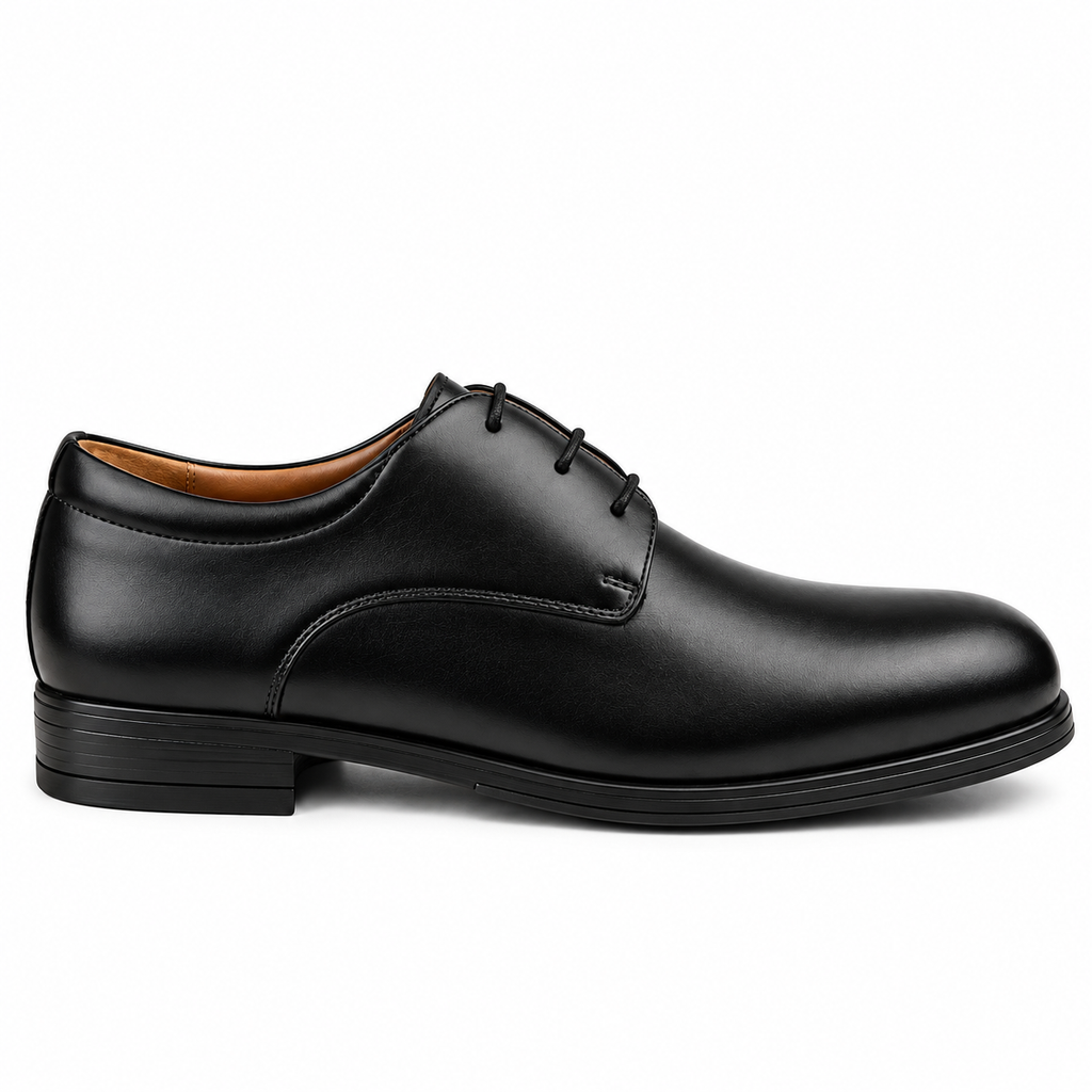 0320 Chaussures Homme  en cuir noir
