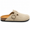 0207 sabot cuir daim homme/femme beige