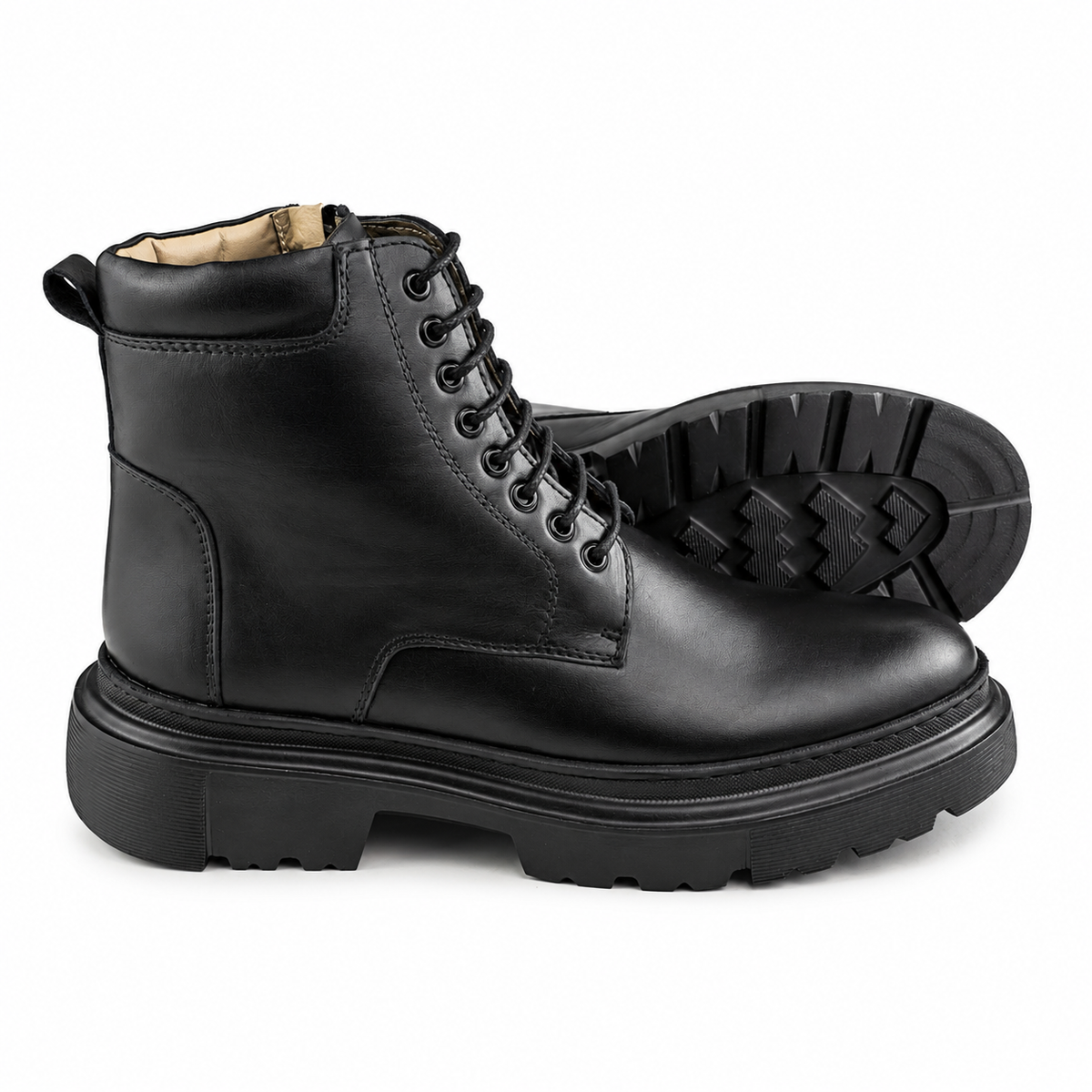 051  BOTTINE EN CUIR homme noir