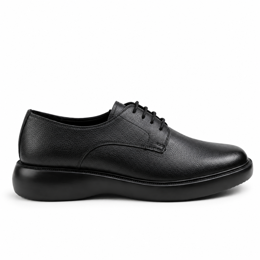 0316 chaussure confort cuir  noir